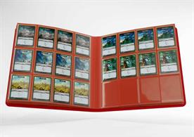 Albums contain twenty 24 -pocket side loading pages. The binders can hold up to 480 sleeved cards.