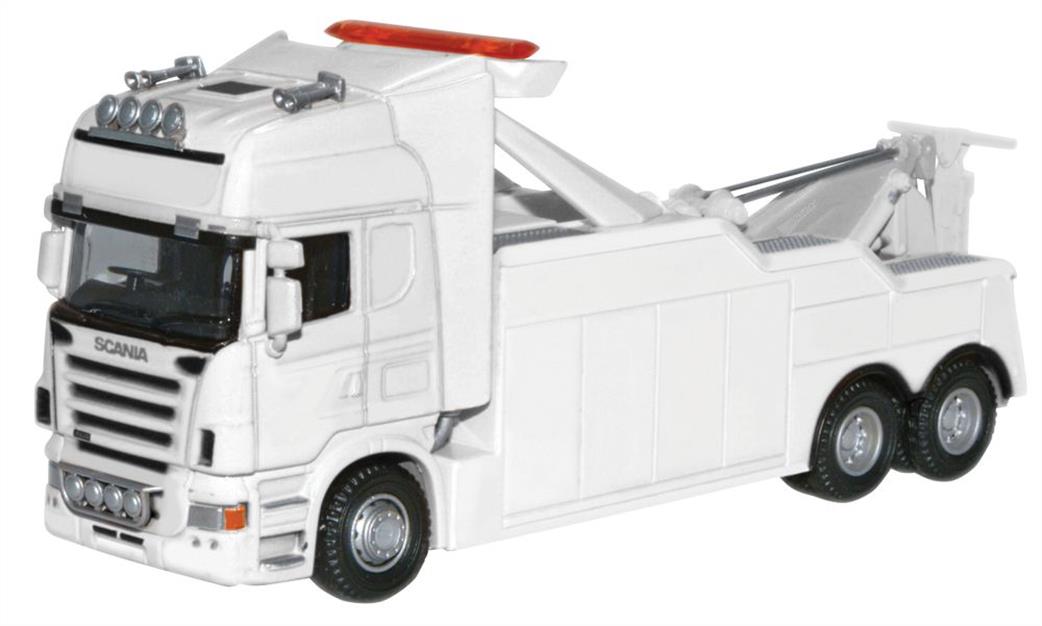 Oxford Diecast 1/76 76SCA03REC Scania Topline Recovery Truck White