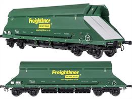 A finely detailed O gauge model of the Freightliner HIA limestone hopper wagons. These high capacity stone hoppers will be ideal for service with the Dapol class 66 diesel locomotives.The models feature a diecast chassis for good weight with full underframe, hopper door and hopper operating mechanism detailing, riding on highly detailed bogies including the suspension springs and snubbers. Body detailing includes air pipes along the side, brake wheels and access door handles. Like all Dapols' recent O gauge models these wagons run on pip-point axles for minimal friction, have sprung buffers and drawgear, to be fitted with screw couplings.Model finished as wagon number 369022 in green.