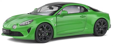 Solido 1/18th S1801610 Alpine A110 2020 Pure Green Diecast Car Model