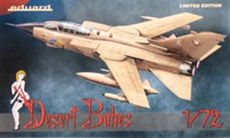 Limited edition kit of twin engine multirole combat aircraft Tornado GR.1 in British service during Operation Granby in 1/72 scale.