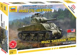 Zvezda 5063 M4A2 Sherman Tank Snap Fit kit