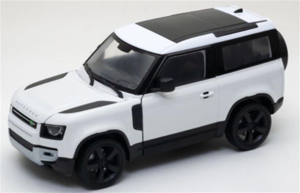 Welly 1/24 24110W Land Rover Defender 90 White 2020 Diecast Model