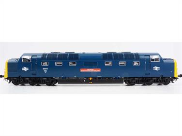 Heljan 5526 BR Class 55 Deltic Locomotive BR Blue 55021 Argyll &amp; Sutherland Highlander Weathered