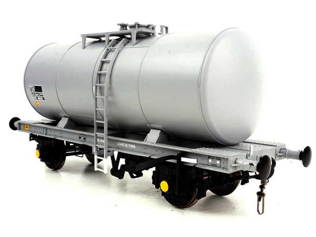 Heljan O Gauge 1022 35-tonne 4-Wheel Class B Oil Tank Wagon ICI Unbranded Grey TSV 48559