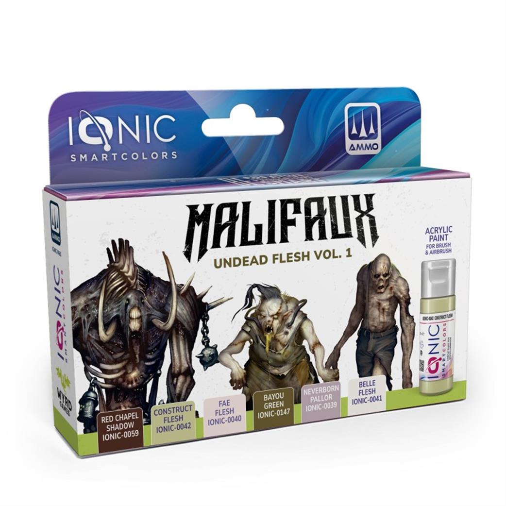 Ammo of Mig Jimenez  IONIC0462 Ionic Set Malifaux Undead Flesh Vol. 1 Paint Set