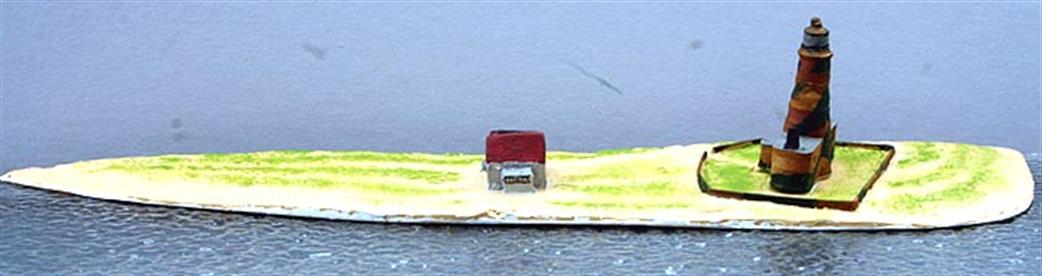 Coastlines CL-L34A Orford Ness diorama with camouflaged lighthouse and lookout c1940 1/1250