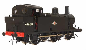Model of BR ex-LMS 3F Jinty 0-6-0 tank engine 47680 painted in black livery with late crest. Detailed model of the LMS standard class 3F 0-6-0 tank shunting engine known as the 'Jinty'. Developed from the Midland Railway designs these engines were capable branch line and suburban passenger engines as well as handling the regular shunting and trip goods train duties.DCC and sound fitted model
