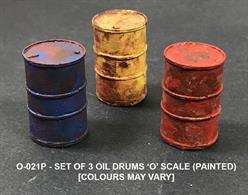 Unit Models 0-021P 3 Oil Drums Painted