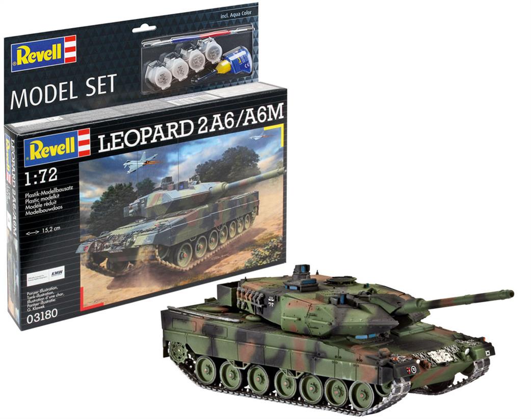 Revell 1/72 63180 Leopard 2A6/A6M MBT Model Set