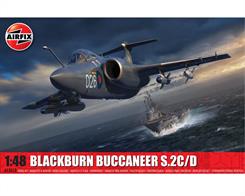 Airfix A12012 1/48th Blackburn Buccaneer S.2C/D Aircraft KitNumber of Parts 288   Wingspan 280mmDesigned to have exceptional low altitude performance, the Blackburn Buccaneer was one of the most capable aircraft of its kind. A triumph for Britain’s aviation industry, the subsonic strike jet is the heaviest aircraft ever operated by the Royal Navy. Plus, the Buccaneers design includes foldable wings, rear speed brake and nose – perfect for effective carrier stowage, without compromising the aerodynamic integrity of the aircraft.