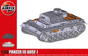 Airfix A1378 1/35th Panzer III Ausf J Tank KitNumber of parts   Length mm   Width mm