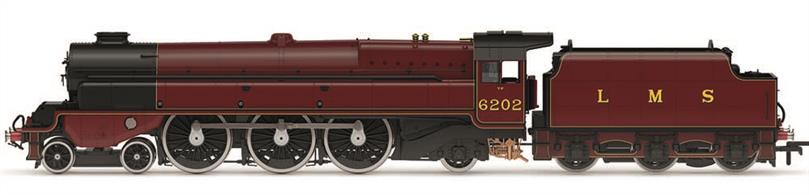 As the third of the ‘Princess Royal’ Class by Stanier, the experimental non-condensing steam turbine locomotive was inspired by similar Swedish Ljungström locomotives. Often referred to as ‘The Turbo’, No. 6202 became an innovation in steam locomotive technology thanks to the advent of Dieselisation and Grouping upending the traditional notions of rail transport. The LMS, Princess Royal Class 'The Turbomotive', 4-6-2, 6202 is certain to make a remarkable addition to any collection.DCC Fitted model.