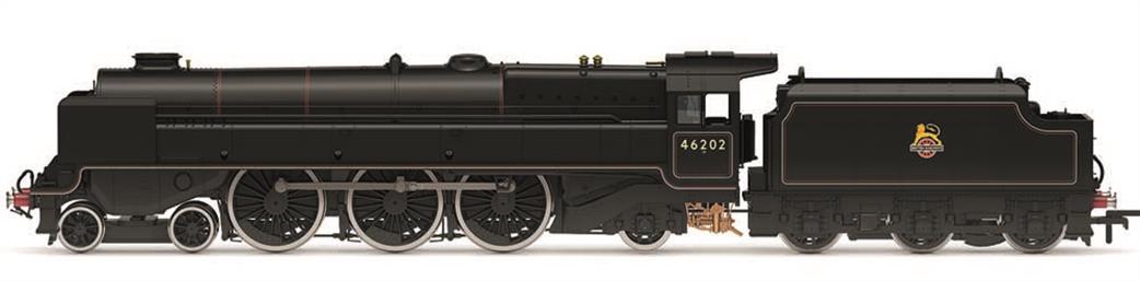 Hornby R30135TXS BR 46202 The Turbomotive ex-LMS Stanier Princess Royal Class 4-6-2 Pacific BR Lined Black Early Emblem DCC Fitted OO