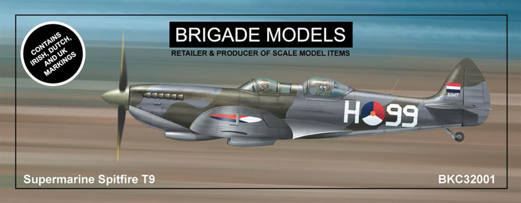 1/32 BKC32001 Supermarine Spitfire T.9 Trainer 2 seat conversion for Revell 03927