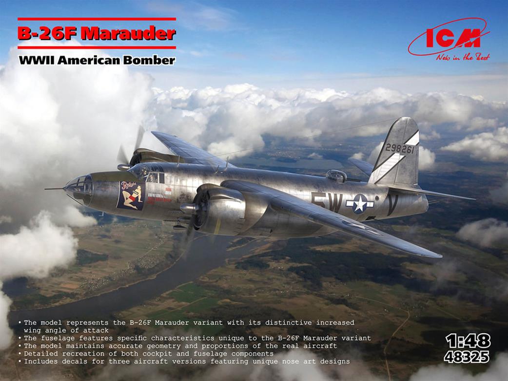 ICM 1/48 48325 B-26F Marauder, WWII American Bomber