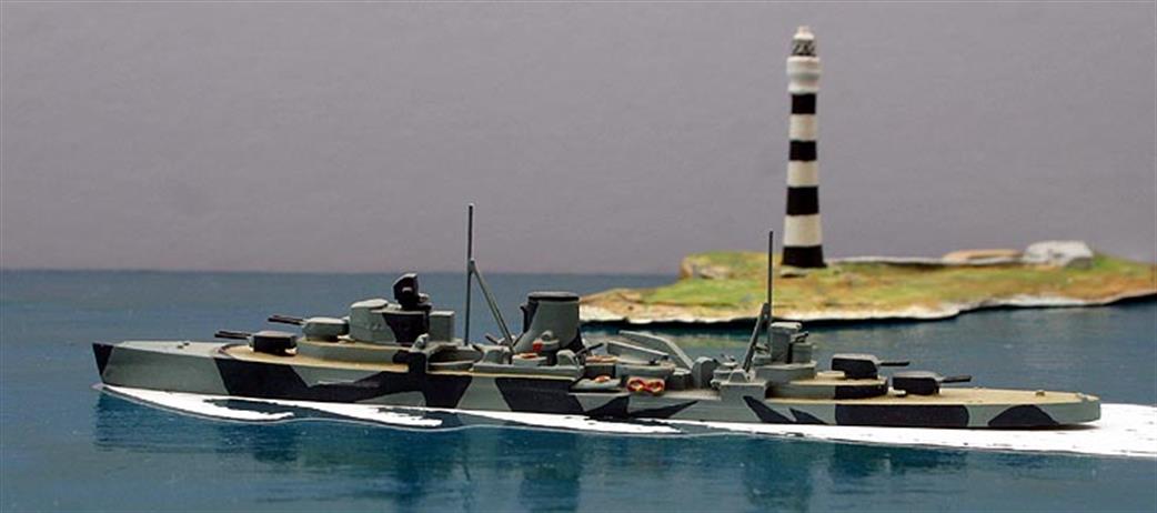 Fleetline 1/1200 FL10 HMNZS Leander a camouflaged light cruiser 1941-42