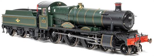 Detailed model of GWR Manor class 4-6-0 locomotive 7812 Erlestoke Manor, one of the best-known of the preserved 'Manors' based on the Severn Valley Railway. 7812 is finished in the later British Railways lined green livery with lion holding wheel crests.This high specification model has many locomotive and period specific details recreated for 7812 this includes this later, slimmer chimney and flush-riveted tender. This represents the locomotive as running over the Cambrian section in the early 1960s and as preserved from 1979.