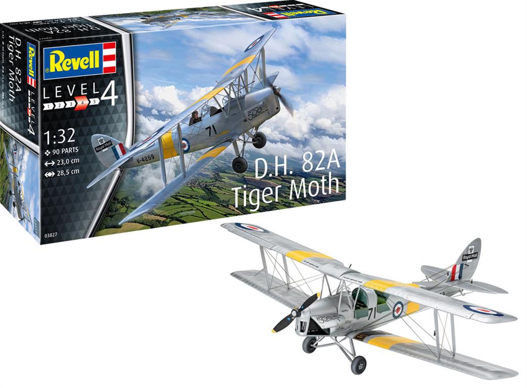 Revell 1/32 03827 D.H. 82A Tiger Moth Aircraft Kit