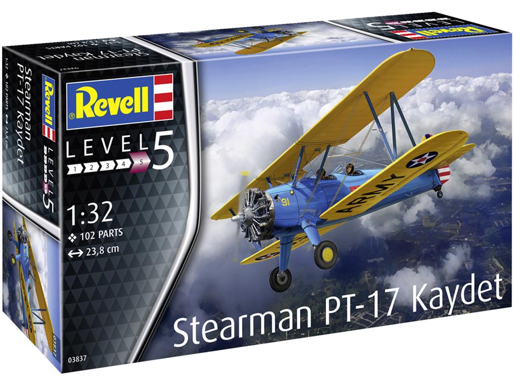 Revell 1/32 03837 Stearman PT-17 Kaydet Aircraft Kit