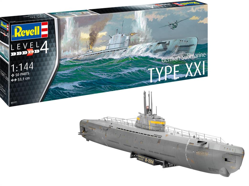 Revell 1/144 05177 German Submarine Type XXI Kit