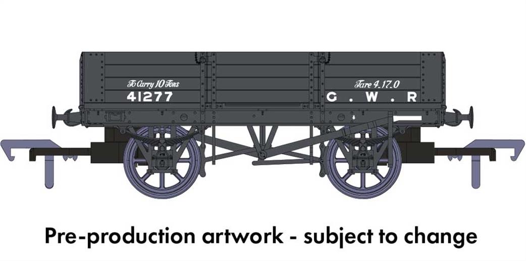 Rapido Trains OO 925002 GWR 41277 Diagram O21 4 Plank Open Wagon GWR Grey Pre-1904 Lettering