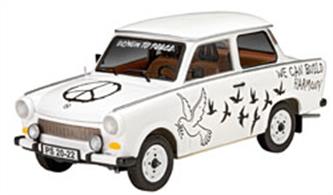 The Trabant 601S Builder's Choice kit in Level 4 is ideal for modeling enthusiasts ages 12 and up who are looking for uncomplicated fun with plastic modeling. With 138 parts, modelers can recreate the faithful 1:24 scale Trabant 601S and use a unique decal to highlight their model. The kit was designed by the community for the community and includes a design contest element. The illustrated, multilingual assembly instructions guide the modeler step-by-step through the assembly process and guarantee a detailed result.