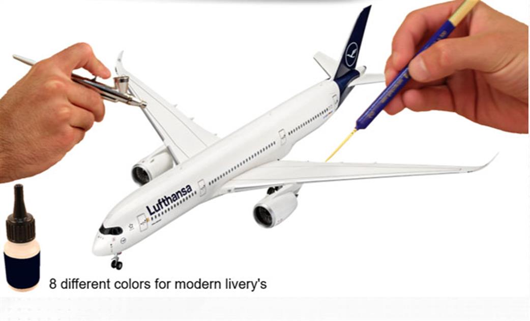 Revell  36203 Model Color Modern Airliner Acrylic 8 Paint Set