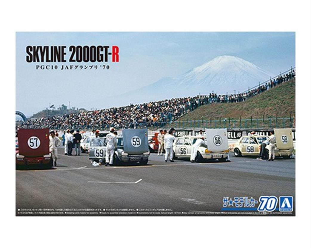 Aoshima 06105 Nissan PGC10 Skyline 2000GT-R JAF Grand Prix '70 Car Kit 1/24