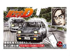 Aoshima 05961 1/24th Initial-D Takumi Fujiwara '86 Toyota Trueno Comics Vol.37 Version Car Kit