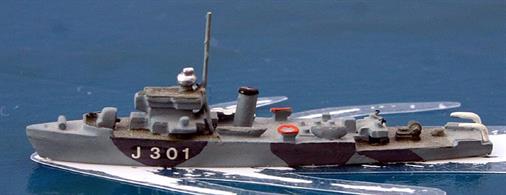 HMS Marvel is a 1/1200 scale, metal, waterline kit of a large minesweeper by Fleetline FM3 (kit).Fleetline kits are well cast with sharp detail and were considered to be some of the best available in their day.