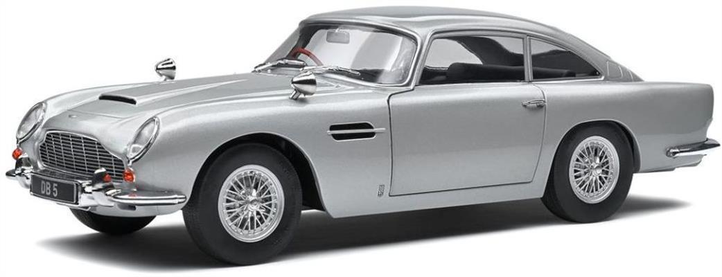Solido 1/18 1807101 Aston Martin DB5 Silver Birch 1964 Diecast Model