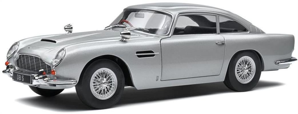 Solido 1807101 Aston Martin DB5 Silver Birch 1964 Diecast Model 1/18