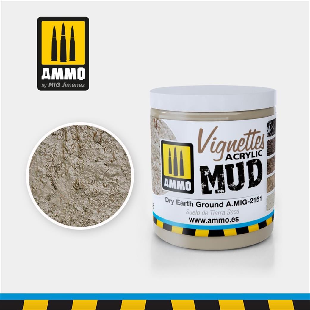 Ammo of Mig Jimenez  A.MIG-2151 Dry Earth Ground Texture Acrylic 100ml