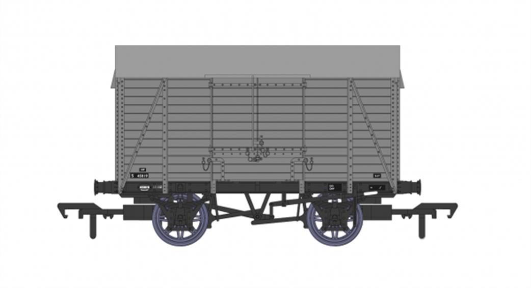 Rapido Trains OO 927007 BR S45819 SECR Dia.1426 Covered Box Van BR Grey
