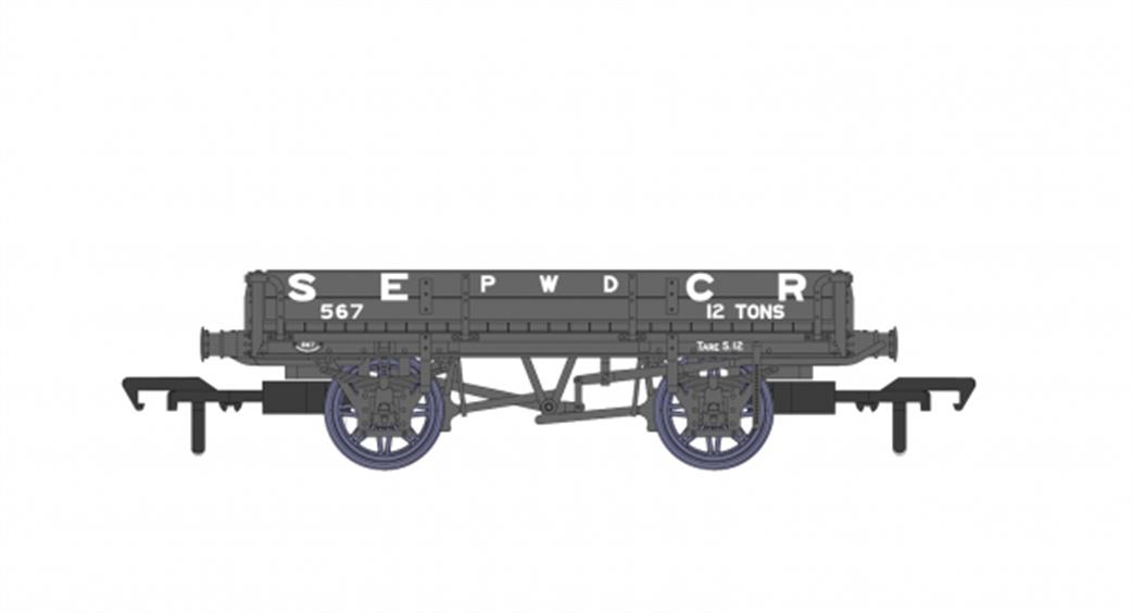 Rapido Trains OO 928001 SECR 567 Dia.1744 2 Plank Open Ballast Wagon SECR Grey Preserved
