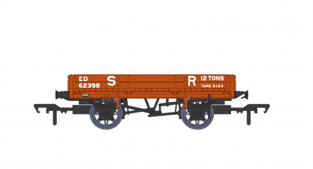 Rapido Trains OO 928005 SR 62398 SECR Dia.1744 2 Plank Open Ballast Wagon SR Engineers Red Oxide Large Lettering
