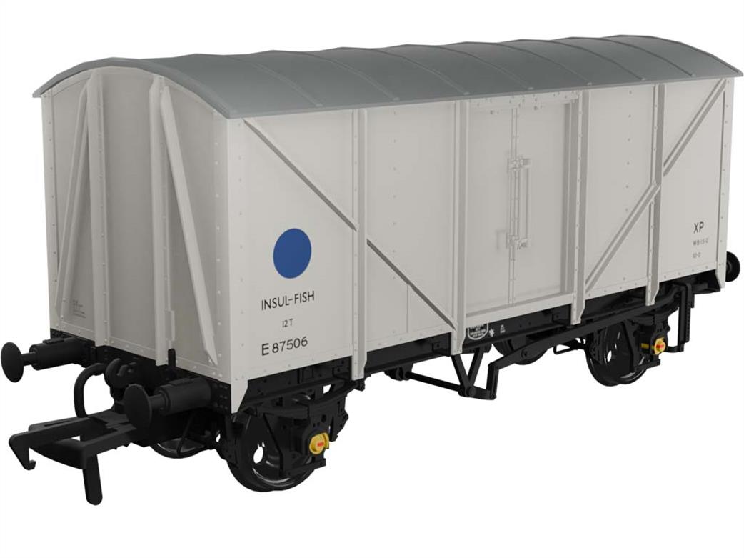 Rapido Trains OO 957003 BR E87507 Diagram 1/801 Insulated Express Fish Van White with Blue Spot