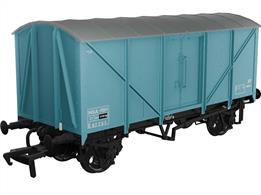 Detailed new model of the British Railways design insulated express fish vans, a total of 558 being built at the former LNER Faverdale works from 1957 to 1960. Similar to the final LNER design and BR diagram 1/800 these vans had extra side bracing and roller bearings.This model will be the first Diagram 1/801 van ever produced in OO gauge ready-to-run and features a wealth of detail with many separately fitted parts including steps on the engineers versions and two different types of buffers. Separate label boards will also be provided. Metal bearings will aid super smooth running enabling prototypically long trains to run with ease.Model finished in 1960s ice blue 'insulated' livery.