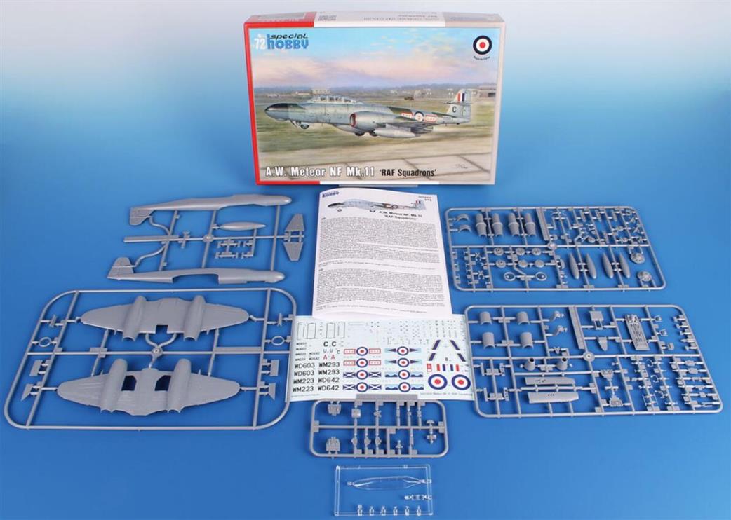 Special Hobby 1/72 SH72437 Gloster Meteor NF11 RAF Squadrons Plastic Kit