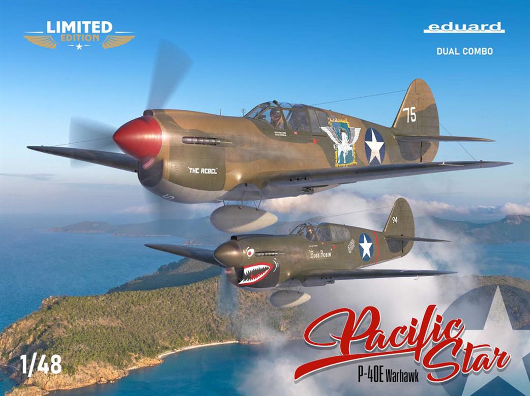 Eduard 1/48 11185 Pacific Star P-40E War Hawk Dual Combo plastic kit Set