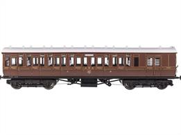 New highly detailed models of the GWR toplight coaching stock introduced from the 1910s, the new design styling replacing the dated look of the Victorian clerestory roof.Dapol have chosen to model the GWR 'Mainline and City' stock, a fleet of non-corridor coach 'sets' built for suburban services from Paddington, including services over the Metropolitan line to Aldgate and Liverpool Street in the City of London. Displaced by newer stock these coaches were later allocated to other districts, many not being withdrawn until the late 1950s.Planned for tranche 1 production, Q3-4 2022