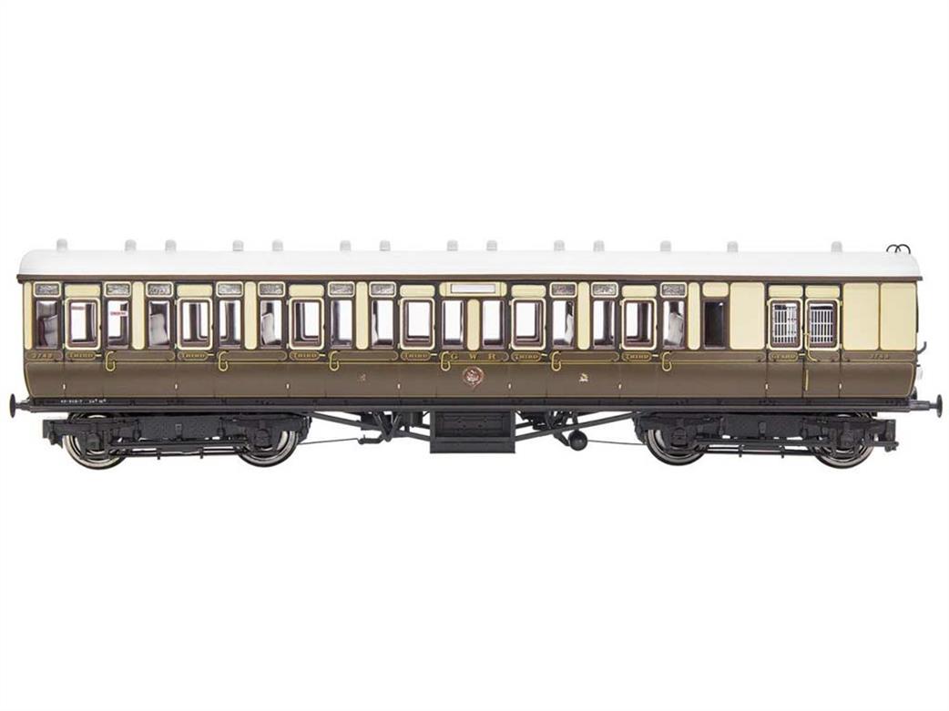 Dapol OO 4P-020-101 GWR 3749 Brake Third Mainline & City Toplight Suburban Stock Chocolate & Cream Set 2