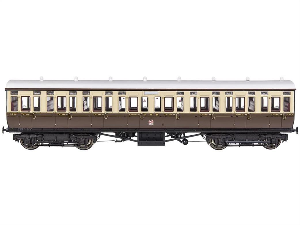 Dapol OO 4P-020-221 GWR 7905 Composite Coach Class Mainline & City Toplight Suburban Stock Chocolate & Cream Twin Cities Crests Set 3