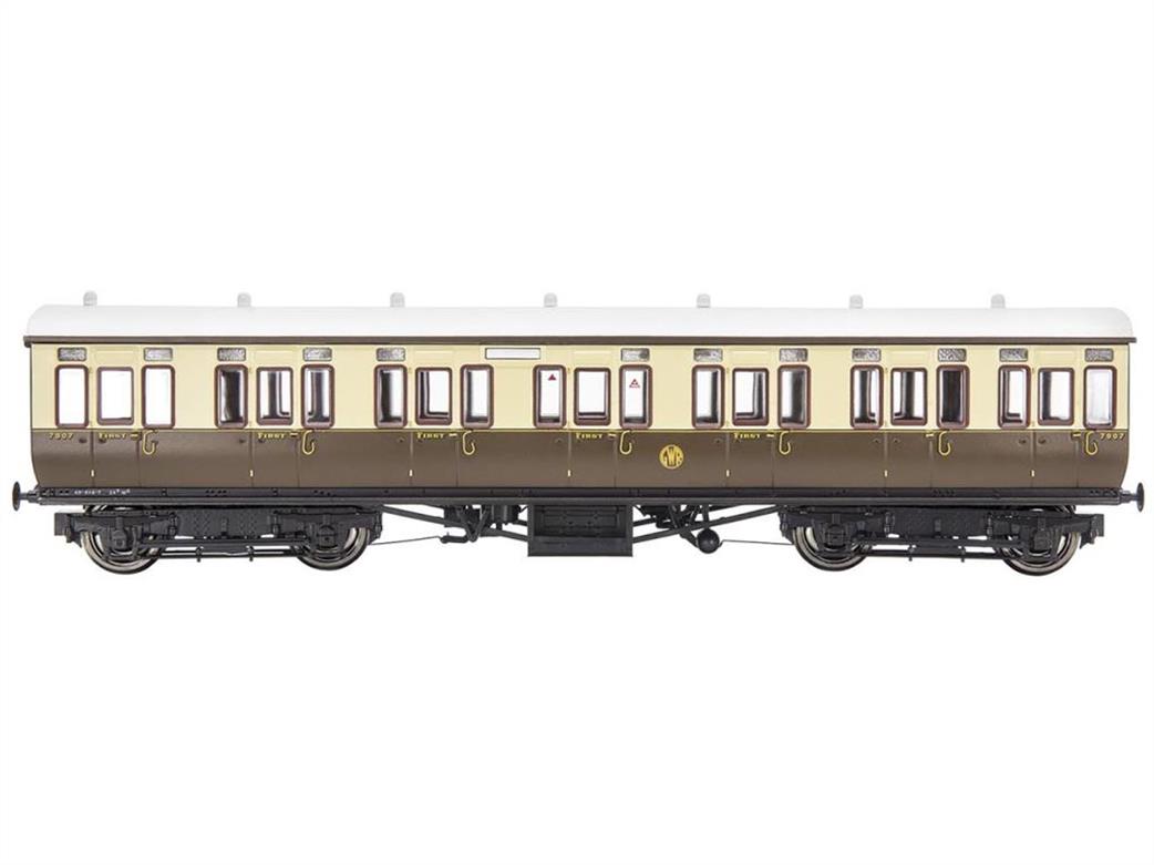 Dapol OO 4P-020-322 GWR 7908 Composite Coach Mainline & City Toplight Suburban Stock Chocolate & Cream Shirtbutton Logo Set 4