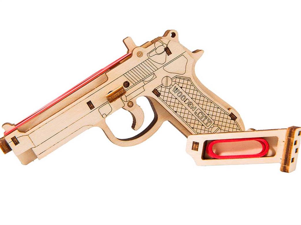 Wooden City  WR347 The Legend BRT-9 Handgun Pistol Wooden Construction Kit