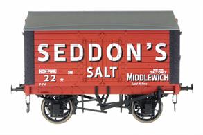 Detailed model of a RCH 1887 type covered salt van finished as Seddons Salt wagon number 22