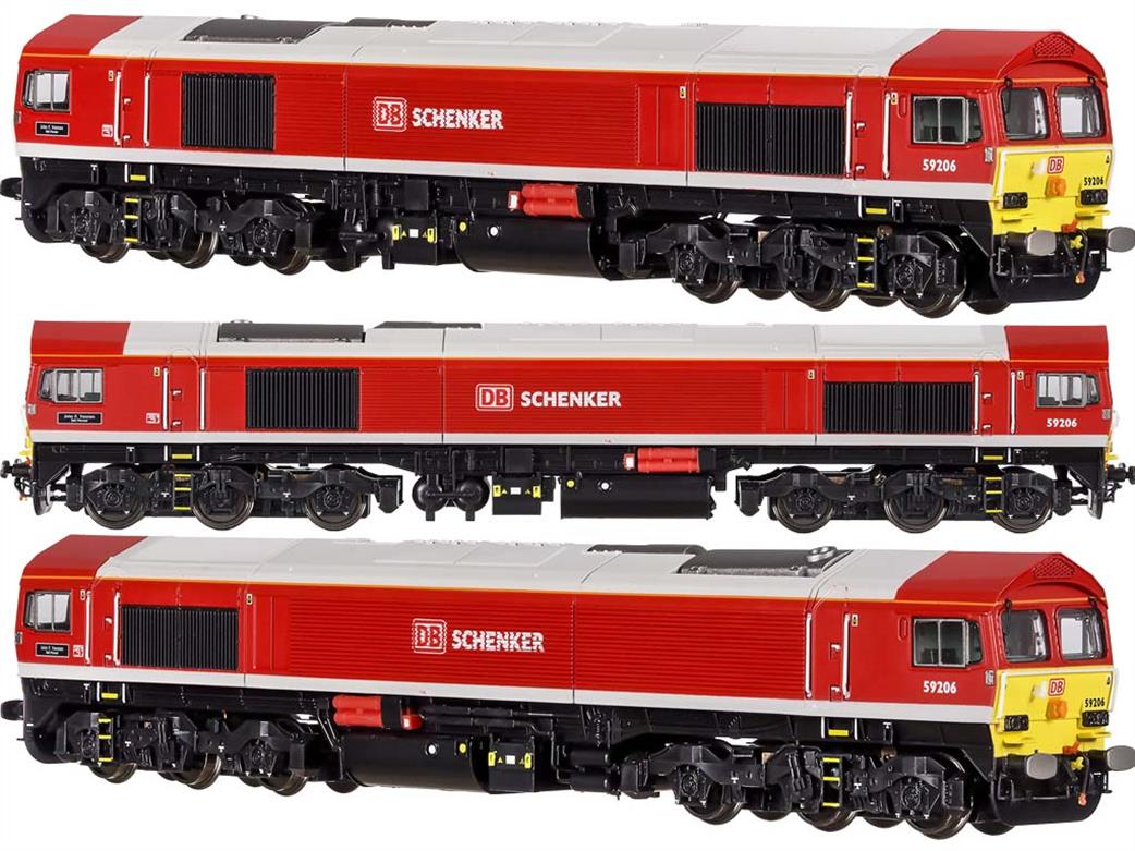 Dapol N 2D-005-002S DB Schenker 59206 John F Yeoman Class 59/2 Co-Co Diesel Freight Locomotive DB Red DCC Sound