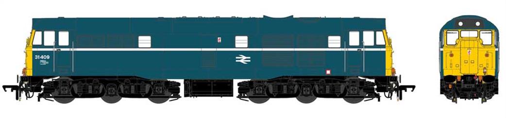 Accurascale ACC2749-31409 BR 31409 Brush Type 2 Class 31/4 A1A-A1A Diesel Locomotive BR Rail Blue OO