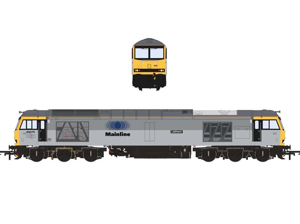 Accurascale OO ACC3033 Mainline 60075 BR Class 60 Diesel Locomotive Railfreight Triple Grey Mainline Logos